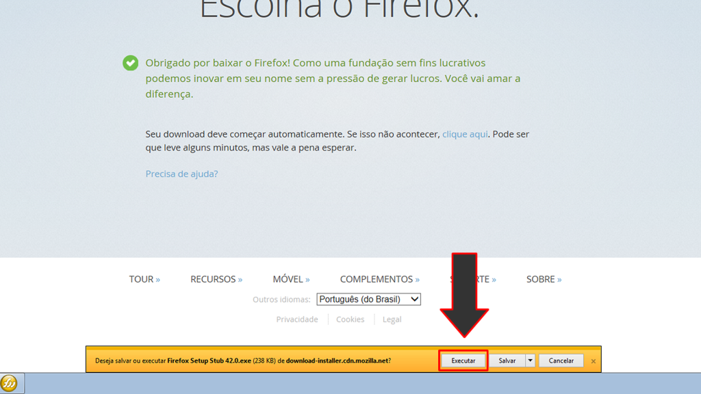 Como baixar instalador do Mozilla Firefox