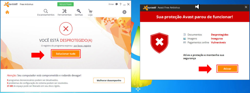 Como registrar o Avast Free Antivírus!