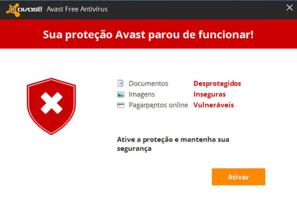 Sua proteção Avast parou de funcionar!