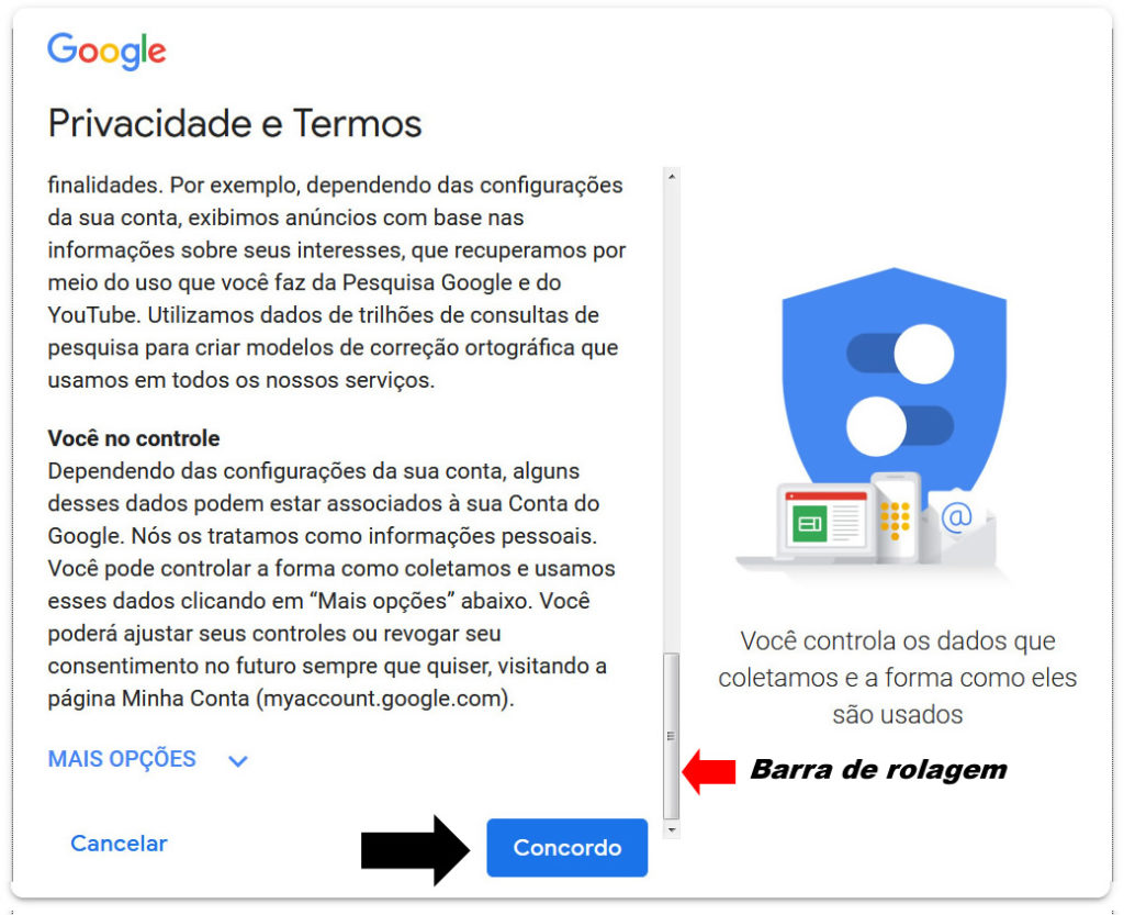 abrir conta google